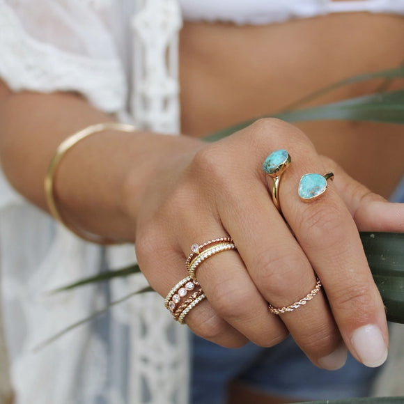 stacking rings turquoise boho statement ring moonstone sterling silver ring cubic zirconia boho jewelry