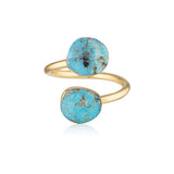 Newport Gold 2 Turquoise Ring
