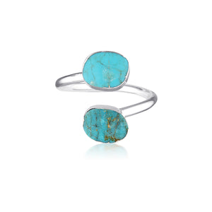 Newport Silver 2 Turquoise Ring